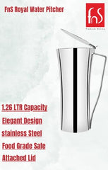 FnS Stainless Steel Royal Water Pitcher with Lid (1250ML)