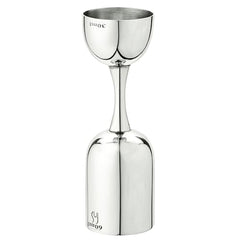 FnS Lugo Stainless Steel Double Sided Peg Measurer 30/60 ML Each (Silver)