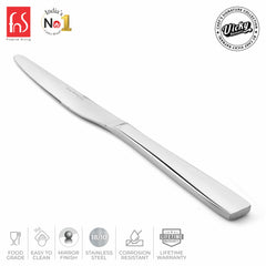 Chef Vicky Ratnani's Signature Collection By FnS Nexa Dessert Knife/Dinner knife/Butter knife 2 Pcs Set | Premium sleek contemporary Handle Design Cutlery for Home, Dining & Kitchen