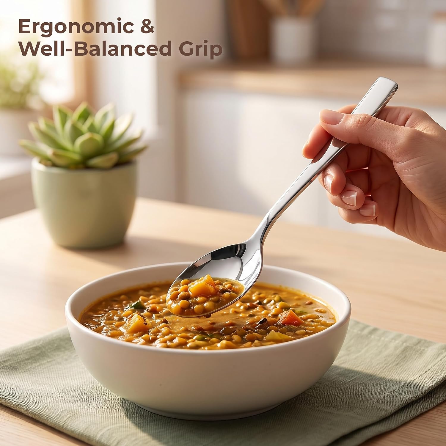 Montavo by FnS Stainless Steel Dinner Spoons | Set of 12