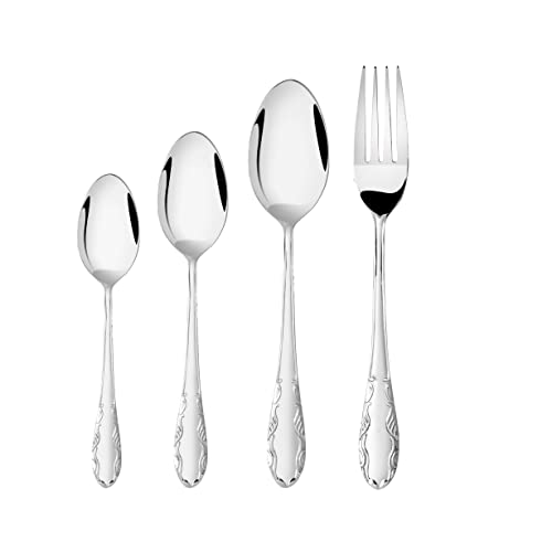 FnS Perth 24 Pcs Stainless Steel Cutlery Set With Stand