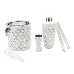 FnS Zurich white finish 5 Pc Bar Set (White)