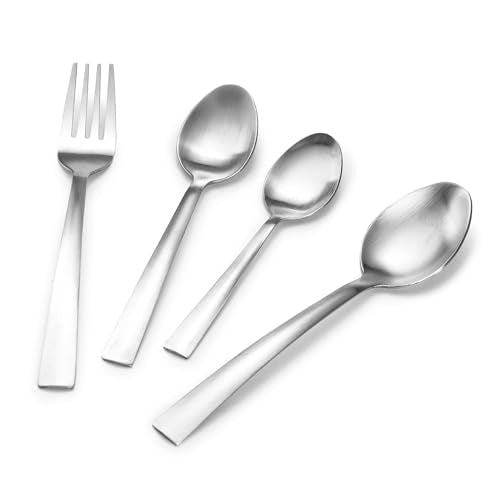 Montavo by FnS Casper Stainless Steel Cutlery Set with Stand (6 Dessert Spoon, 6 Dessert Fork, 6 Tea Spoon, 6 Baby Spoon & 1 Hanging Stand)