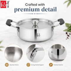 FnS NuChef Triply Stainless Steel Mini Casserole 12 cm