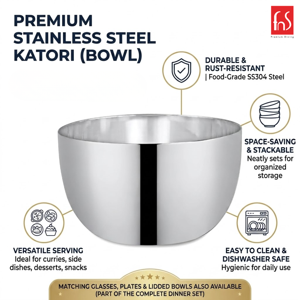 FnS Sovana Stainless Steel Dinner Set (78pcs)
