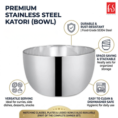 FnS Sovana Stainless Steel Dinner Set (78pcs)