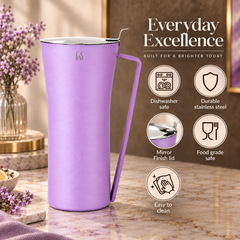 FnS Royal Purple Stainless Steel Water Pitcher/Jug 1.2L