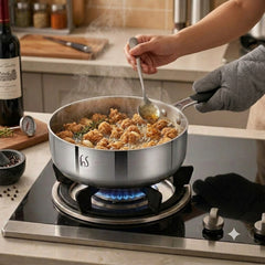 FnS NuChef Stainless Steel Mini Triply Fry Pan 14 cm