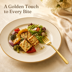 FnS Boston 6 Pcs Stainless Steel Gold Dessert Fork set