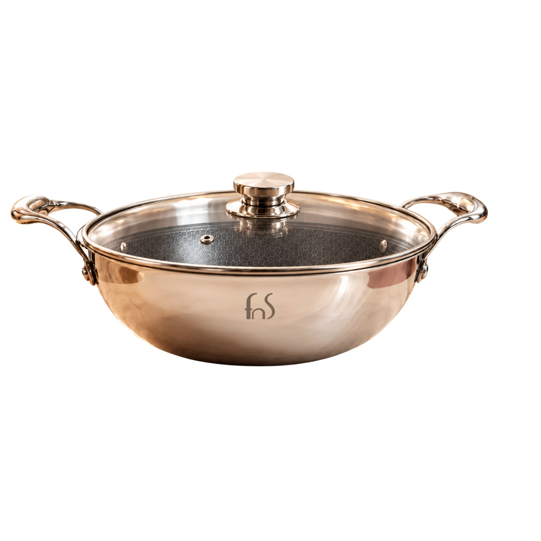 FnS NuChef Hexa Clad Kadhai 22 cm