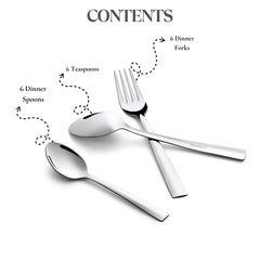 Montavo by FnS Amigo Stainless Steel Cutlery Set of 18 Pcs