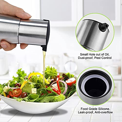 FnS Stainless Steel Elley Oil and Vinegar Dispenser Set 320 ml each (Set of 2)