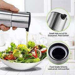 FnS Stainless Steel Elley Oil and Vinegar Dispenser Set 320 ml each (Set of 2)