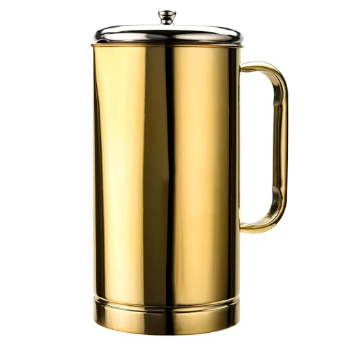 Fns Glory Stainless steel Water pitcher and glass gold