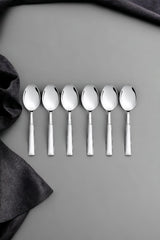 Montavo by FnS Lisbon Stainless Steel Dinner Spoon Set of 6 Spoons, for Home, Kitchen and Dinning