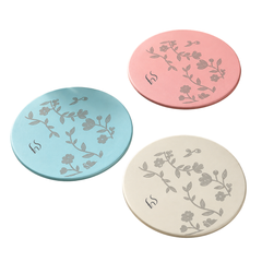 FnS Sesia 6-Pc Multicolour Floral Stainless Steel Round Coaster Set