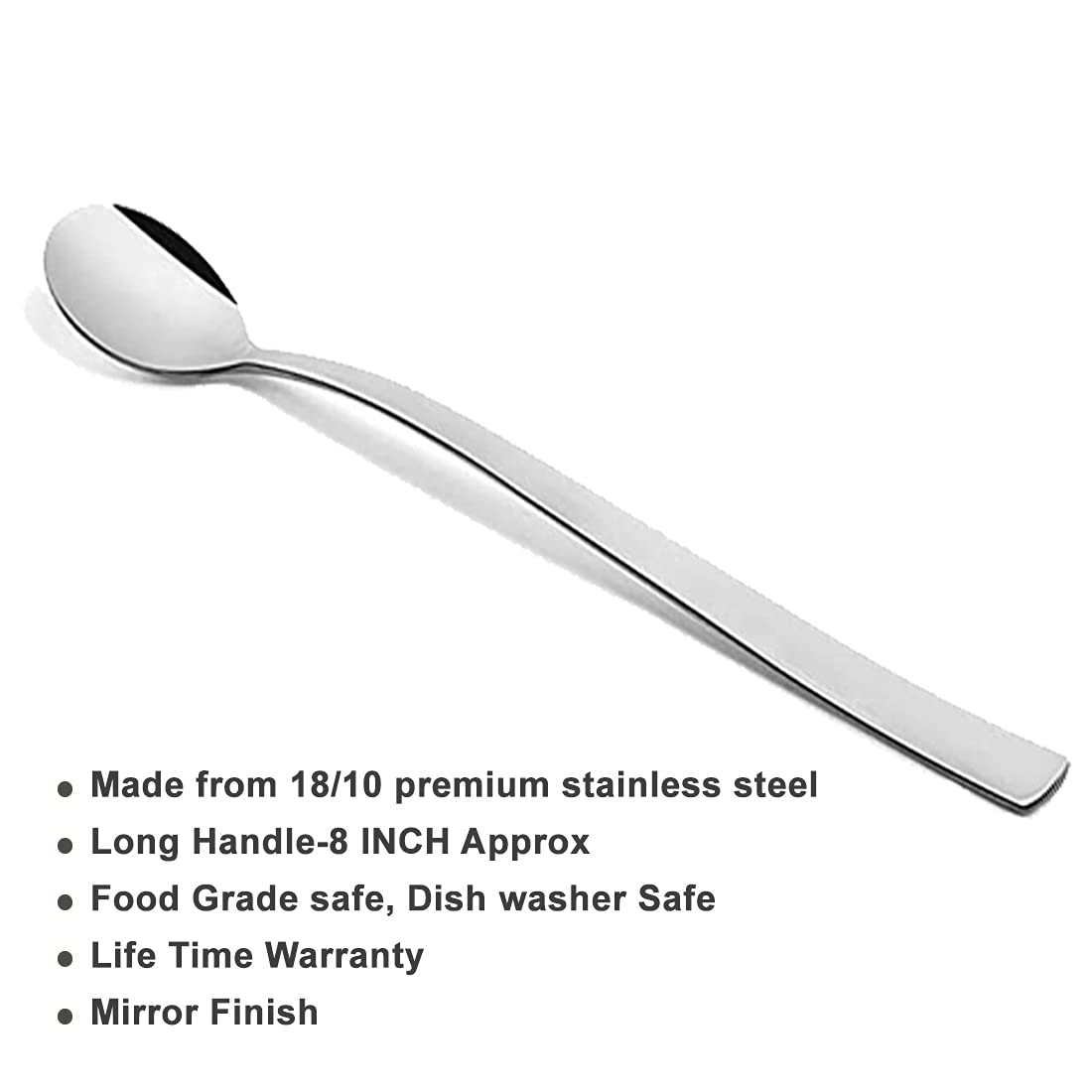 FnS Slim Line 6 Pcs Long Drink Spoon