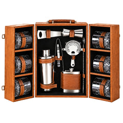 FnS Spirito 14 Pcs Bar Set with Premium Wooden Box