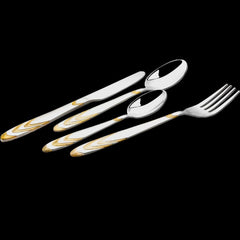 Montavo by FnS Magna 24 Karat Gold Plated 24 Pcs Cutlery Set with Hanging Stand