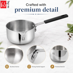 FnS Stainless Steel Mini Milk Pan 14 cm