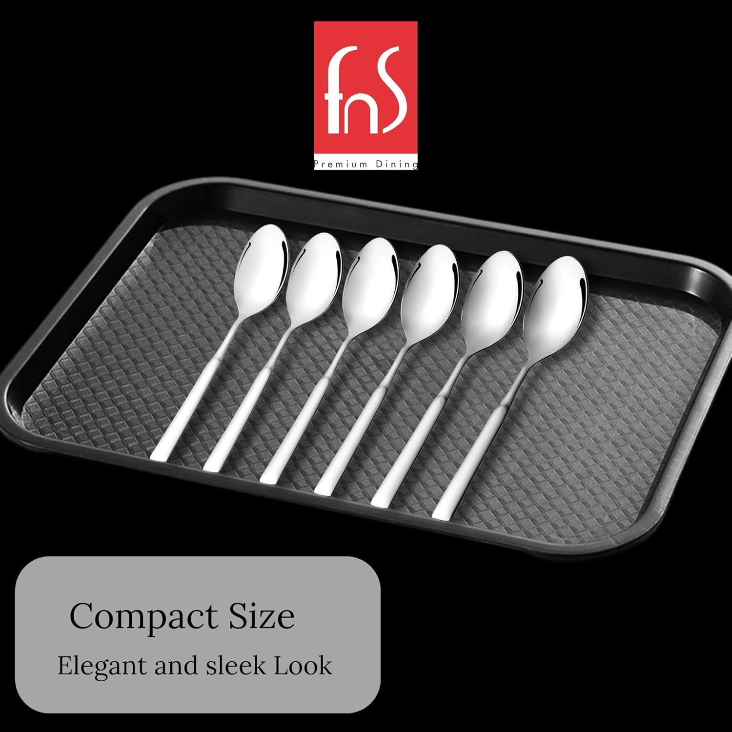 Montavo by FnS Lisbon Stainless Steel Dinner Spoon Set of 6 Spoons, for Home, Kitchen and Dinning