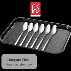 Montavo by FnS Lisbon Stainless Steel Dinner Spoon Set of 6 Spoons, for Home, Kitchen and Dinning