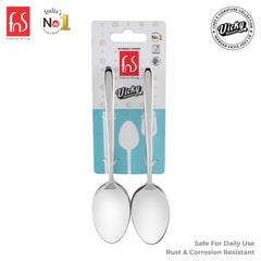 Chef Vicky Ratnani's Signature Collection By FnS Thames Stainless Steel Dessert Spoon 6 Pcs Set | Premium modern minimalism Handle Design Cutlery for Home, Dining & Kitchen