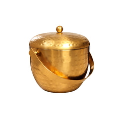Apple Ice Bucket – Hammered Gold Matt PVD Finish (Stainless Steel)