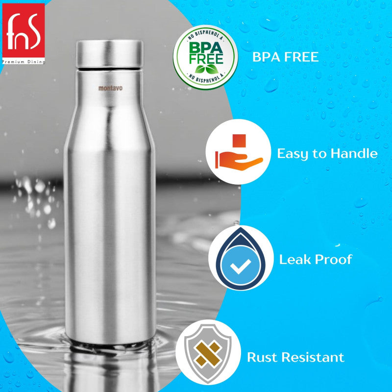 Montavo by FnS Aqua Stainless Steel 1 Litre Water Bottle