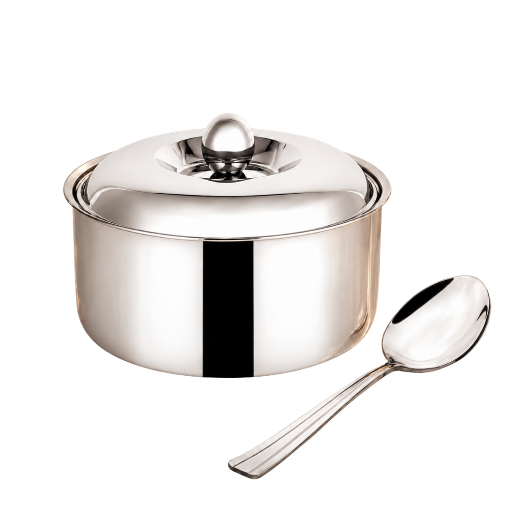 FnS Diva Casserole with Lid & Venice Serving Spoon Combo 2000ml