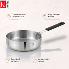 FnS NuChef Stainless Steel Mini Triply Fry Pan 12 cm