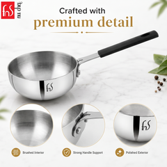FnS Stainless Steel Mini Wok 14 cm