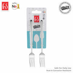 Chef Vicky Ratnani's Signature Collection By FnS Thames Stainless Steel Dessert Fork 6 Pcs Set | Premium modern minimalism Handle Design Cutlery for Home, Dining & Kitchen