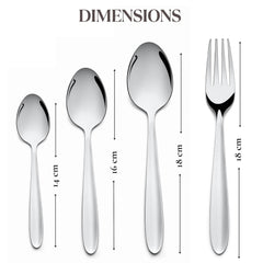 Montavo by FnS Sober Stainless Steel 24 Pcs Cutlery Set
