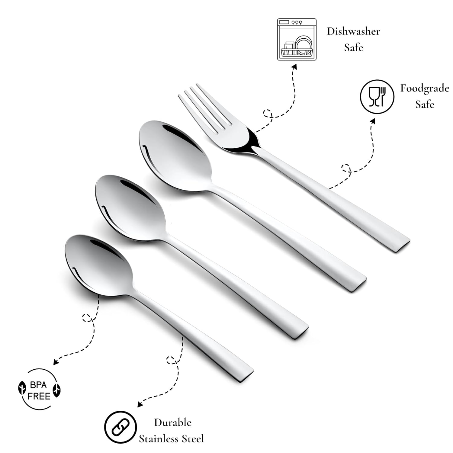 Montavo by FnS Amigo Stainless Steel 24 Pcs Cutlery Set with Hanging Stand