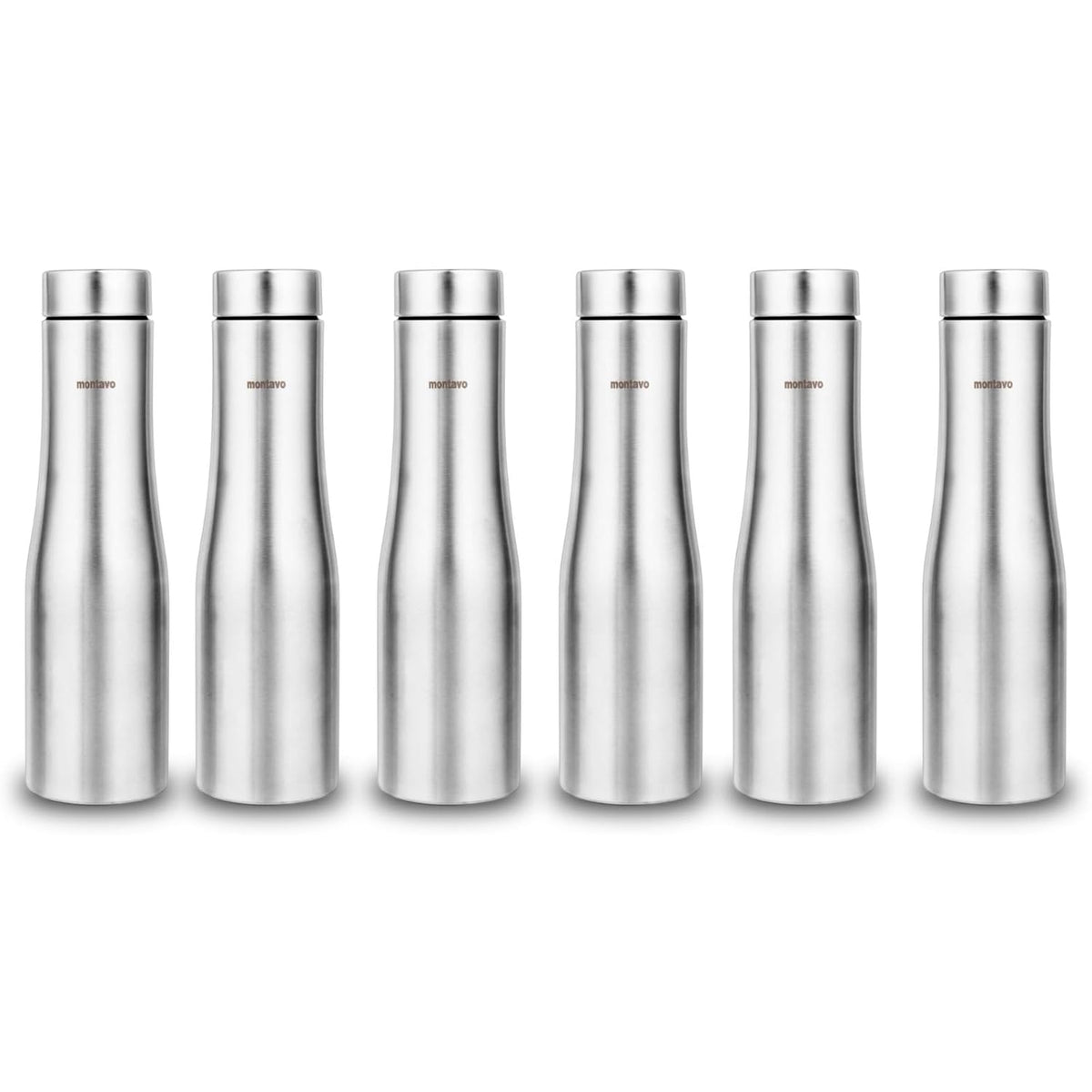 Montavo by FnS Purify Stainless Steel Water Bottle Set of 6 (Capacity 750 ml)