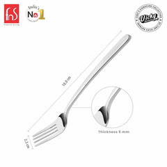 Chef Vicky Ratnani's Signature Collection By FnS Thames Stainless Steel Dessert Fork 6 Pcs Set | Premium modern minimalism Handle Design Cutlery for Home, Dining & Kitchen