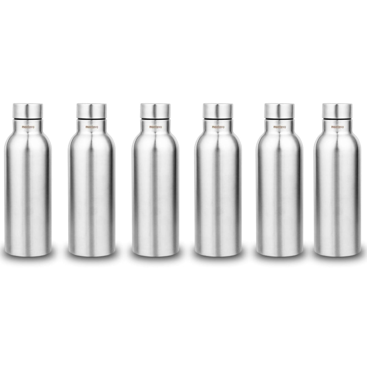 Montavo by FnS Mist Stainless Steel Water Bottle Set of 6 (Capacity 1 ltr)