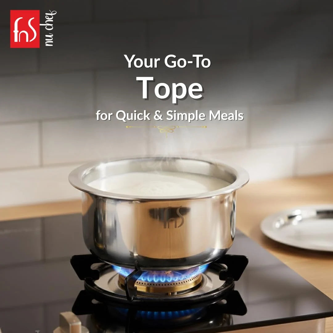 FnS NuChef Triply Stainless Steel Tope 22 cm