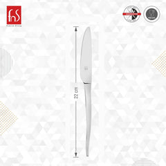 FnS Slimline Stainless Steel Dinner/Butter Knife Set of 2 for Home and Kitchen