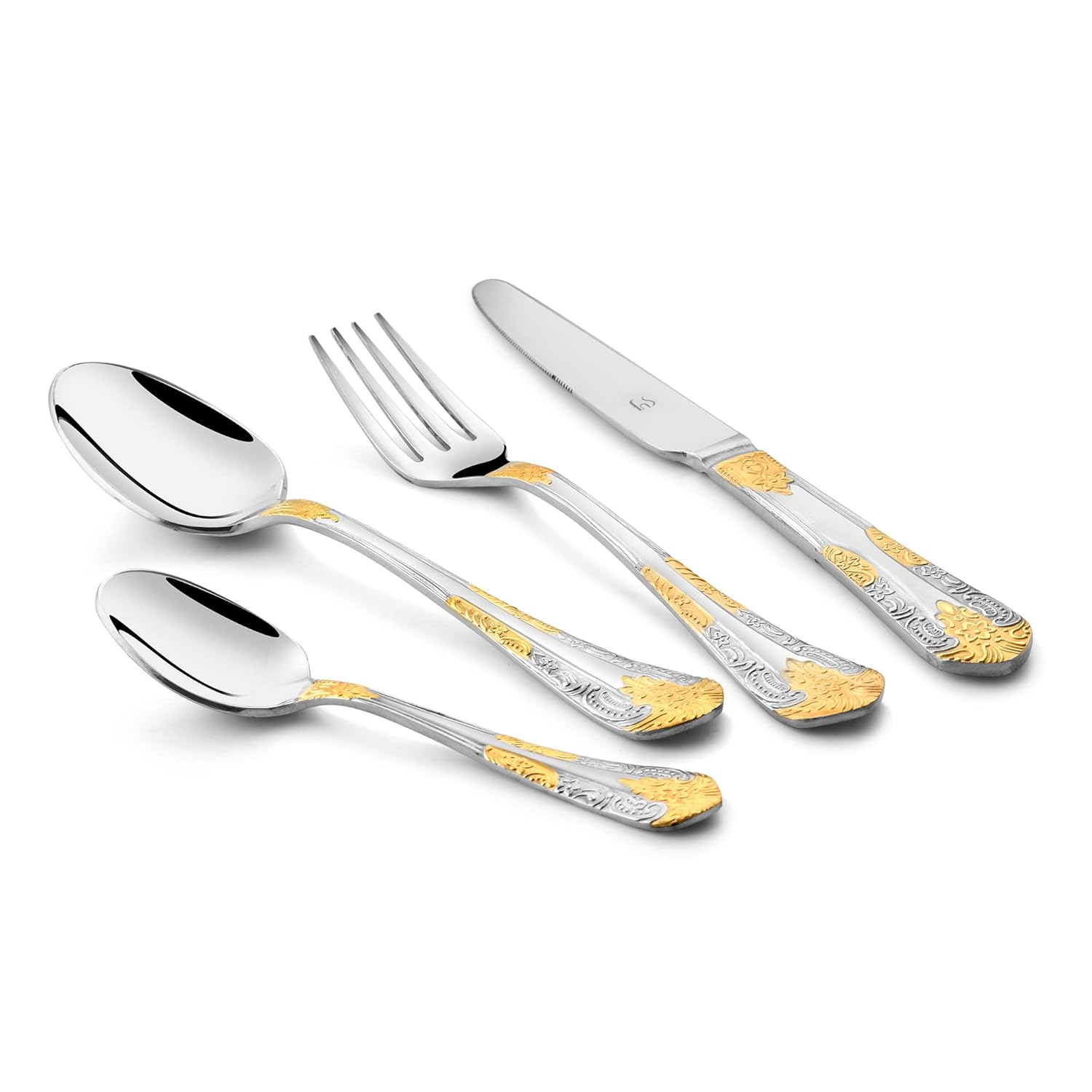 FnS Odyssey 24 Karat Gold Plated Cutlery set with Leatherette Box Packaging