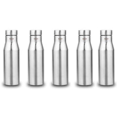 Montavo by FnS Aqua Stainless Steel Water Bottle Set of 5 (Capacity 1 ltr)