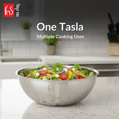 FnS NuChef Cookware Triply Tasla 26 CM | Even Heat Distribution, Durable & Rust-Free Cookware
