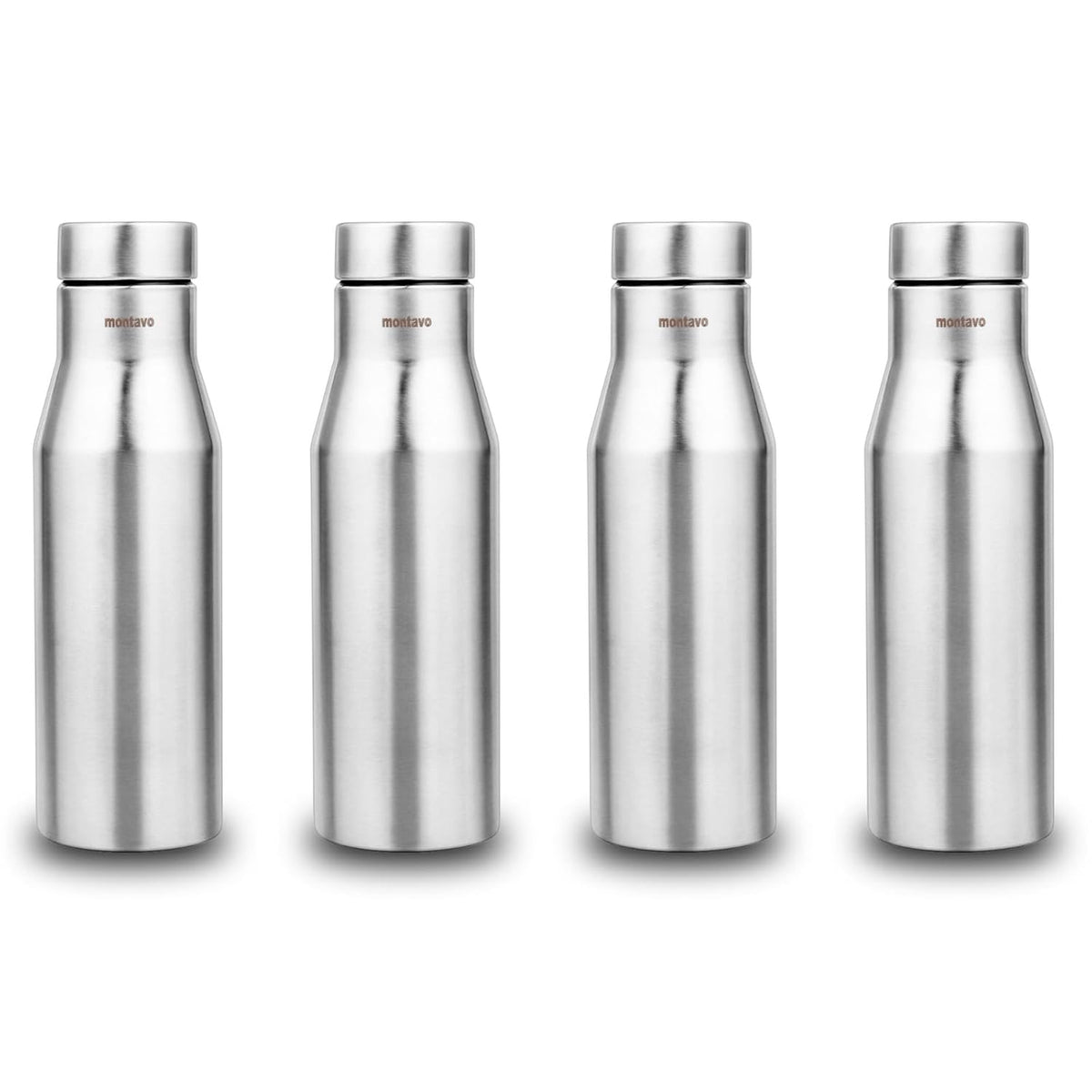 Montavo by FnS Aqua Stainless Steel Water Bottle Set of 4 (Capacity 1 ltr)