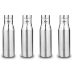 Montavo by FnS Aqua Stainless Steel Water Bottle Set of 4 (Capacity 1 ltr)