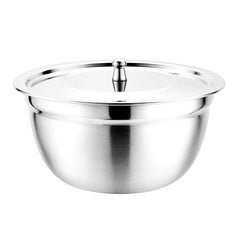Montavo by FnS Stainless Steel Serving Bowl with Stainless Steel Lid, Set of 3 Small Medium and Large, Food Grade Safe | Easy to Carry | Easy to Store