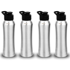 Montavo by FnS Reptide Stainless Steel Water Bottle Set of 4 (Capacity 1 ltr)