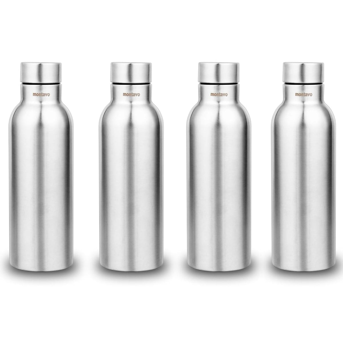 Montavo by FnS Mist Stainless Steel Water Bottle Set of 4 (Capacity 1 ltr)