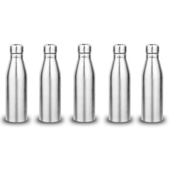 Montavo by FnS Bliss Stainless Steel Water Bottle Set of 5 (Capacity 750 ml)