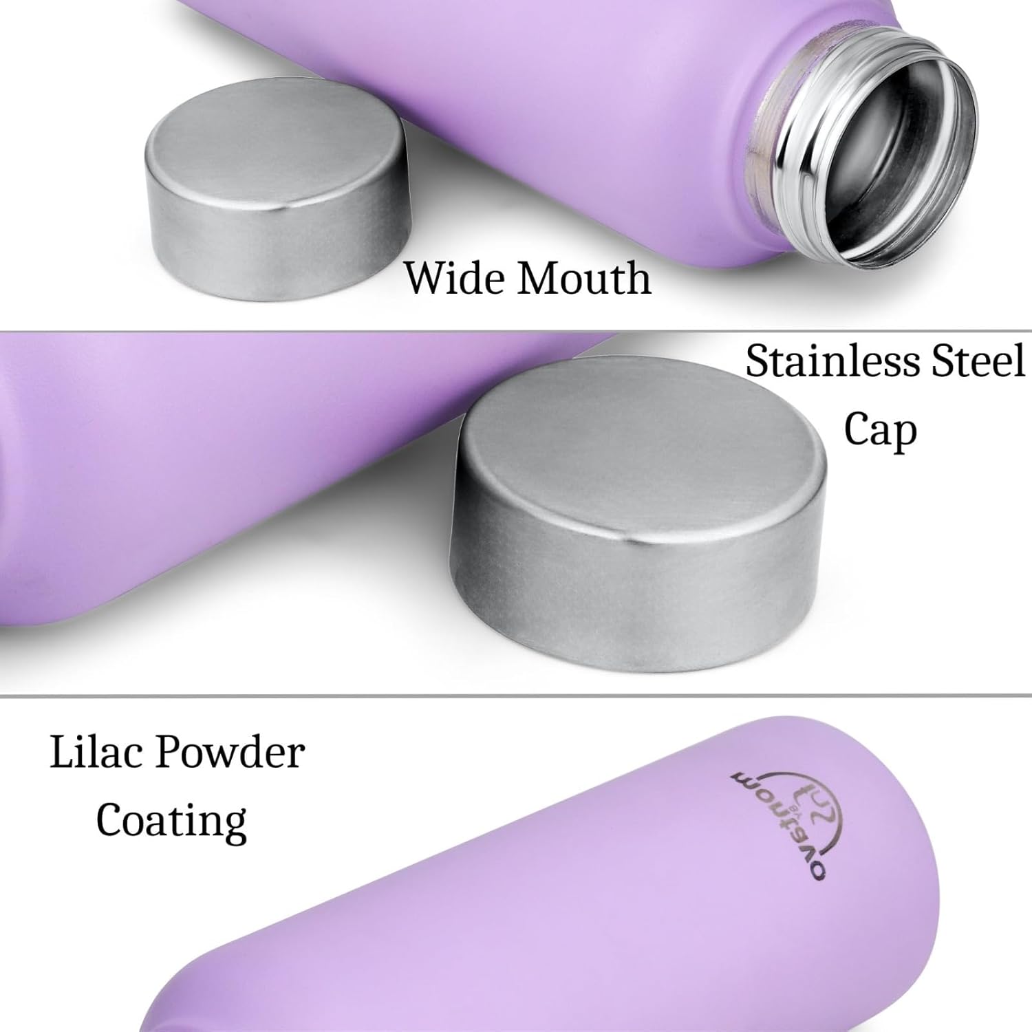 Montavo by FnS Lilac Mist color Stainless Steel Water Bottle (Capacity 750 ml)